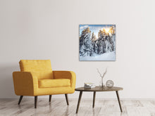 Laden Sie das Bild in den Galerie-Viewer, Leinwandbild Tannen im Schnee