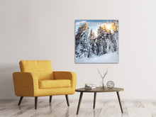 Laden Sie das Bild in den Galerie-Viewer, Leinwandbild Tannen im Schnee