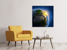 Laden Sie das Bild in den Galerie-Viewer, Leinwandbild Sonne und Erde