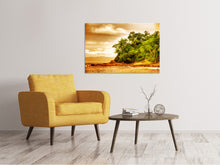 Laden Sie das Bild in den Galerie-Viewer, Leinwandbild Sonnenuntergang am Ende des Waldes
