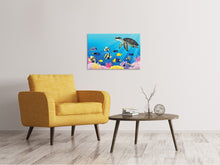 Laden Sie das Bild in den Galerie-Viewer, Leinwandbild Kinder Unterwasserwelt