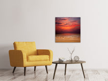 Laden Sie das Bild in den Galerie-Viewer, Leinwandbild Zeile auf den Sand