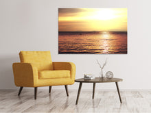 Laden Sie das Bild in den Galerie-Viewer, Leinwandbild Sonnenuntergang an der See
