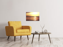 Laden Sie das Bild in den Galerie-Viewer, Leinwandbild Sonnenuntergang an der See