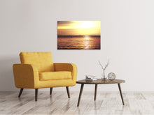 Laden Sie das Bild in den Galerie-Viewer, Leinwandbild Sonnenuntergang an der See