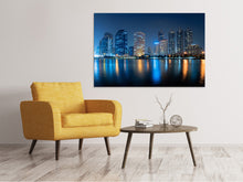 Laden Sie das Bild in den Galerie-Viewer, Leinwandbild Skyline Bangkok bei Nacht