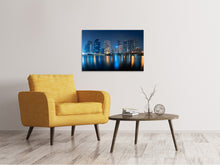 Laden Sie das Bild in den Galerie-Viewer, Leinwandbild Skyline Bangkok bei Nacht