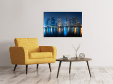 Laden Sie das Bild in den Galerie-Viewer, Leinwandbild Skyline Bangkok bei Nacht