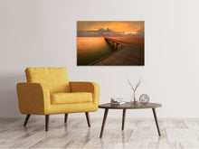 Laden Sie das Bild in den Galerie-Viewer, Leinwandbild Der Steg am Meer