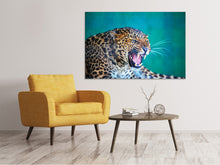 Laden Sie das Bild in den Galerie-Viewer, Leinwandbild Achtung Leopard