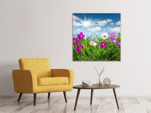 Laden Sie das Bild in den Galerie-Viewer, Leinwandbild Blumenwiese