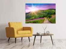 Laden Sie das Bild in den Galerie-Viewer, Leinwandbild Eine Sommerlandschaft bei Sonnenaufgang