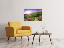 Laden Sie das Bild in den Galerie-Viewer, Leinwandbild Eine Sommerlandschaft bei Sonnenaufgang