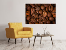 Laden Sie das Bild in den Galerie-Viewer, Leinwandbild Close Up Kaffeebohnen