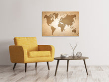 Laden Sie das Bild in den Galerie-Viewer, Leinwandbild Karte der Welt in Vintage