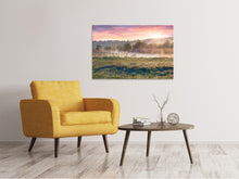 Laden Sie das Bild in den Galerie-Viewer, Leinwandbild Sonnenuntergang am Hügel