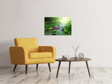 Laden Sie das Bild in den Galerie-Viewer, Leinwandbild Gartenteich