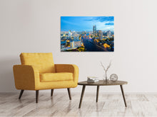 Laden Sie das Bild in den Galerie-Viewer, Leinwandbild Skyline Bangkok in der Abenddämmerung