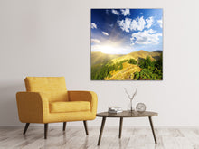 Laden Sie das Bild in den Galerie-Viewer, Leinwandbild Sonnenaufgang im Gebirge