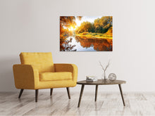 Laden Sie das Bild in den Galerie-Viewer, Leinwandbild Waldspiegelung im Wasser