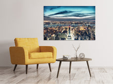Laden Sie das Bild in den Galerie-Viewer, Leinwandbild Skyline Manhattan Citylights