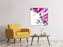 Laden Sie das Bild in den Galerie-Viewer, Leinwandbild 3D-Kristalle Pink