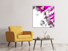Laden Sie das Bild in den Galerie-Viewer, Leinwandbild 3D-Kristalle Pink