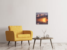 Laden Sie das Bild in den Galerie-Viewer, Leinwandbild Packender Sonnenuntergang