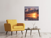 Laden Sie das Bild in den Galerie-Viewer, Leinwandbild Packender Sonnenuntergang