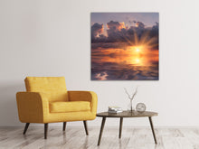Laden Sie das Bild in den Galerie-Viewer, Leinwandbild Packender Sonnenuntergang