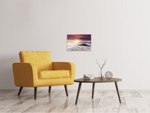 Laden Sie das Bild in den Galerie-Viewer, Leinwandbild Sonnenaufgang Winterlandschaft