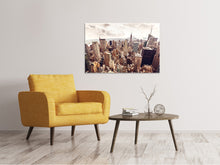Laden Sie das Bild in den Galerie-Viewer, Leinwandbild Skyline Über den Dächern Manhattans