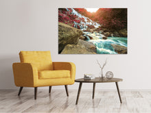 Laden Sie das Bild in den Galerie-Viewer, Leinwandbild Exotischer Wasserfall