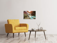 Laden Sie das Bild in den Galerie-Viewer, Leinwandbild Exotischer Wasserfall