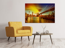 Laden Sie das Bild in den Galerie-Viewer, Leinwandbild Skyline Brooklyn Bridge NY