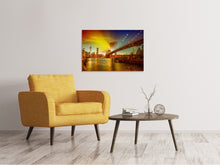 Laden Sie das Bild in den Galerie-Viewer, Leinwandbild Skyline Brooklyn Bridge NY