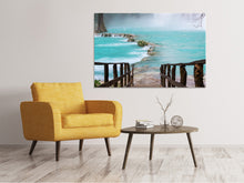 Laden Sie das Bild in den Galerie-Viewer, Leinwandbild Haus am Wasserfall