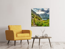 Laden Sie das Bild in den Galerie-Viewer, Leinwandbild Bergaussicht