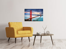 Laden Sie das Bild in den Galerie-Viewer, Leinwandbild Der Golden Gate Bridge bei Sonnenuntergang