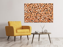 Laden Sie das Bild in den Galerie-Viewer, Leinwandbild Birkenstapel