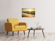 Laden Sie das Bild in den Galerie-Viewer, Leinwandbild Sonnenuntergang am Meer