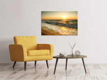 Laden Sie das Bild in den Galerie-Viewer, Leinwandbild Sonnenuntergang am Meer