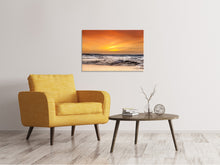 Laden Sie das Bild in den Galerie-Viewer, Leinwandbild See mit Sonnenuntergang