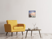 Laden Sie das Bild in den Galerie-Viewer, Leinwandbild Romantischer Sonnenuntergang am Meer