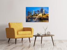 Laden Sie das Bild in den Galerie-Viewer, Leinwandbild Skyline Singapur im Lichtermeer