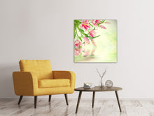 Laden Sie das Bild in den Galerie-Viewer, Leinwandbild Lilien am Wasser
