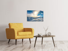 Laden Sie das Bild in den Galerie-Viewer, Leinwandbild Über den verschneiten Gipfeln
