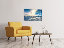 Laden Sie das Bild in den Galerie-Viewer, Leinwandbild Über den verschneiten Gipfeln