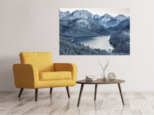 Laden Sie das Bild in den Galerie-Viewer, Leinwandbild Schwarzweissfotografie Berge