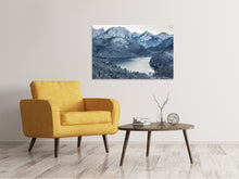 Laden Sie das Bild in den Galerie-Viewer, Leinwandbild Schwarzweissfotografie Berge